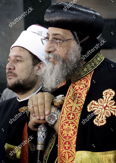 Egyptian Coptic Pope Tawadros Ii Pope Editorial Stock Photo - Stock ...