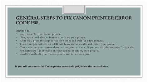 Image result for Canon Printer P 03 Error Code