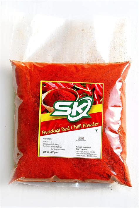 SK Foods Premium Red Chilli Powder & Spicy Red Bedgi Chilli Powder- 400 ...