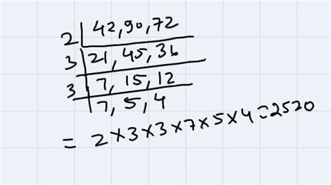 can u please find the LCM of 42 90 and 72 - Brainly.in