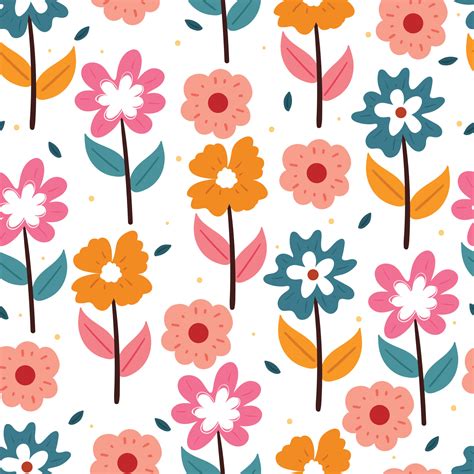 Cartoon Flower Pattern 的图像结果