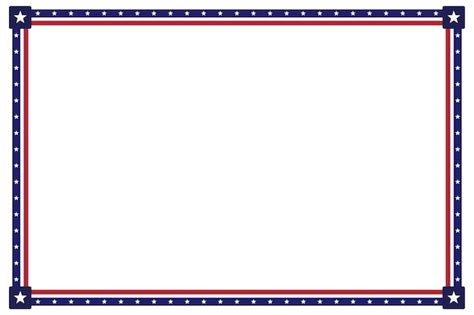 Usa flag theme style border or frame for document invitation or ...