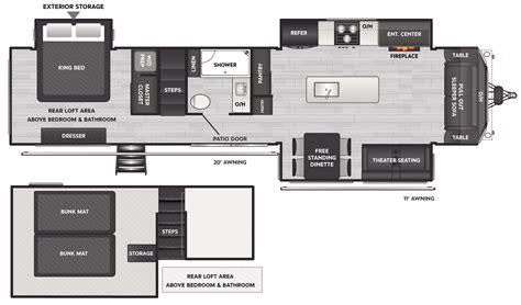 Residence Destination Travel Trailers - Model 401FSRL Floorplan ...