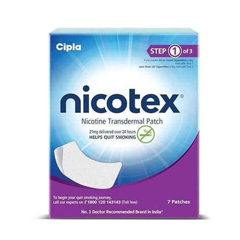 Buy Cipla Nicotex Nicotine Transdermal Patch | Helps to Quit Smoking ...