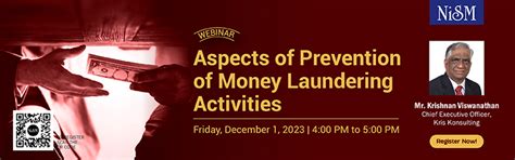 Webinar on- “Aspects of Prevention of Money Laundering Activities ...