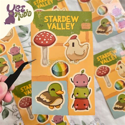 Stardew Valley Sticker Sheet Cute Cozy Gamer Journaling by The Ube ...