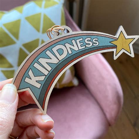 Buy Kindness Wooden Decoration: Scandi Style Christmas Tree Ornament ...