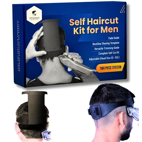 Buy Self Haircut Kit for Men | Two Piece Self Hair Cut Set: Fade Guide ...