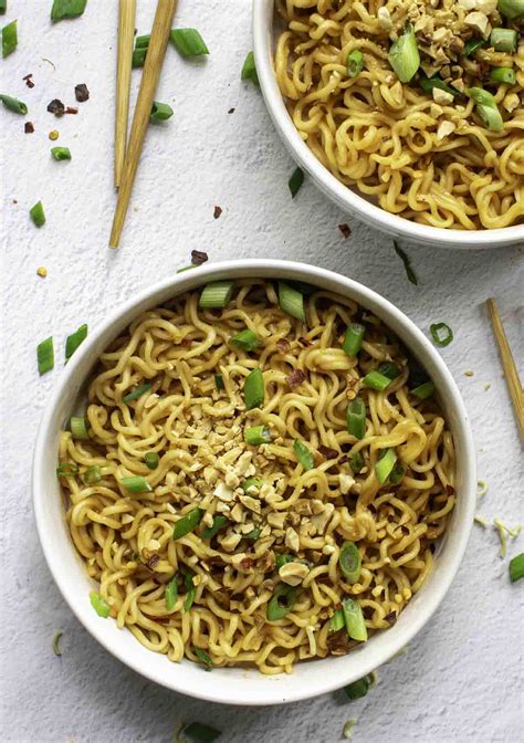 Easy 5-Minute Spicy Peanut Butter Ramen Noodles - Shane & Simple