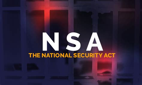 Taking Misuse Of National Security Act Seriously