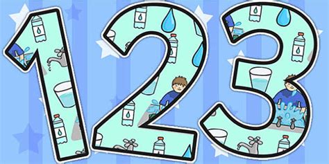 👉 Water Area Themed Display Numbers