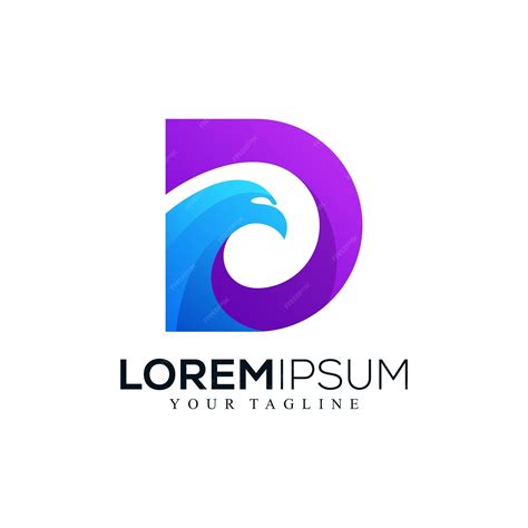 Premium Vector | Abstract letter d with bird logo design - Abstract Letter D