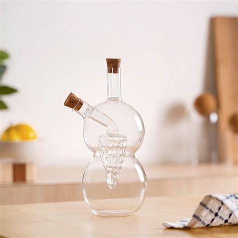Grape Sculpture Glass Cruet For Olive Oil With Italian Seasoning Online ...