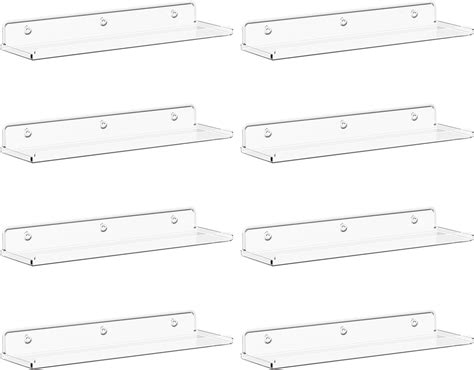 Amazon.com: Lifewit Floating Shelves for Wall, 8 Pack Clear Acrylic ...