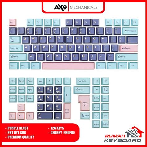 Jual KEYCAP - KEYCAPS - CHERRY - PURPLE BLAST - PBT KEYCAP - DYE SUB ...