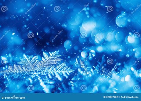 Frozen Pattern on Winter Window. Blue Ice Winter Background, Texture ...