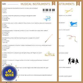 Image result for Musical Instruments Quiz