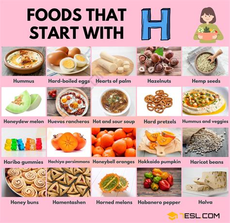 67 Foods that Start with H in English • 7ESL