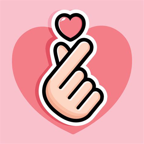 korean heart shaped finger design 3809174 Vector Art at Vecteezy