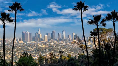 Download Los Angeles Morning Skyline Wallpaper | Wallpapers.com
