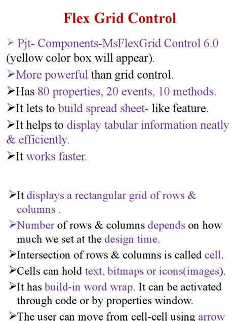 VB Control Grid 的图像结果