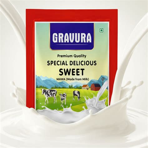 Delicious Sweet Mawa Packaging Design Template – Gravura Designs