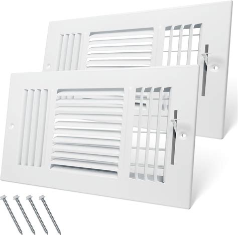 Pelopy 6 Pcs Air Return Grille Vent Covers White HVAC Vent Duct Cover ...