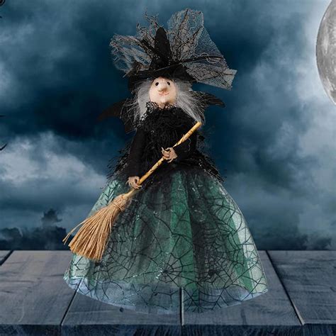 The Holiday Aisle® Halloween Decoration Witch Doll With Broom ...