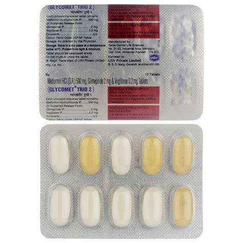 Glycomet Trio 2 - Strip of 10 Tablets : Amazon.in: Fashion