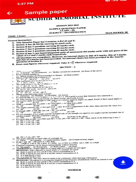 Image result for Class Test Paper