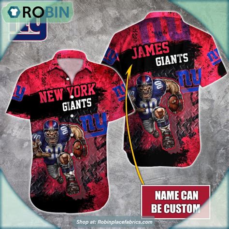 New York Giants Mascot 3D Printed Summer Hawaiian Shirt - RobinPlaceFabrics