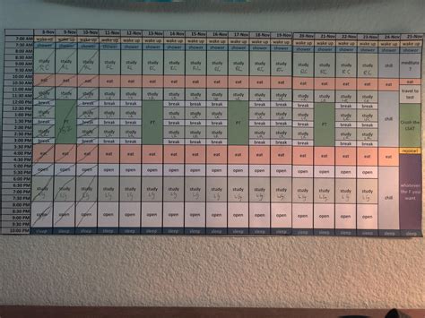 Lsat Study Schedule Template