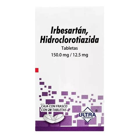 Irbesartán 150 mg/12.5 mg 28 Tab ULTRA TABLETAS | Bodega Aurrera en línea