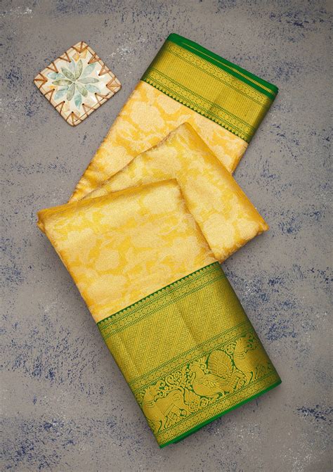 Buy Gold Zariwork Pure Silk Saree - Koskii
