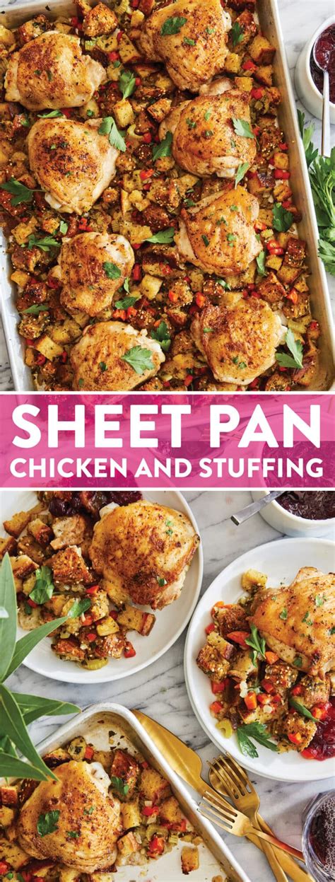 Sheet Pan Chicken and Stuffing - Halal Foods