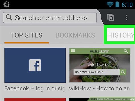 Image result for Open Browsing History