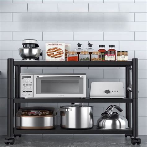 Étagère de rangement verticale en métal pivotante avec roulettes et ...