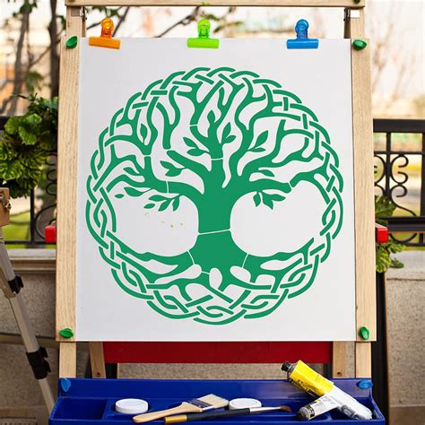 Buy Round Mylar Tree of Life Stencil for DIY Art Pack of 1– Cliths