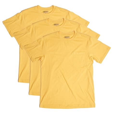Smith's Workwear Men's Gold Knit Short Sleeve Solid T-shirt (Large ...
