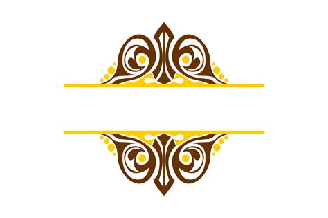 yellow and brown Ornament Border Design 13078549 PNG