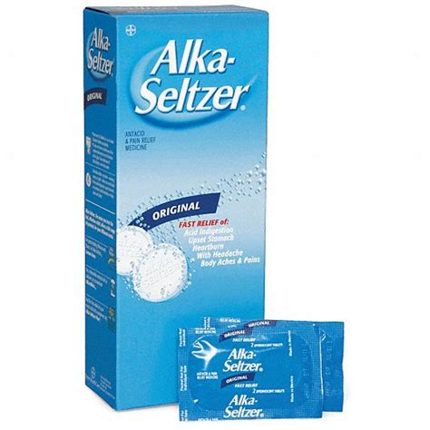 ALKA-SELTZER, Unflavored, 36 Individual Doses, Alka-Seltzer - 9J234 ...