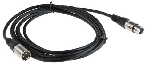 RS PRO | RS PRO Female 3 Pin XLR to Male 3 Pin XLR Cable, Black, 3m ...