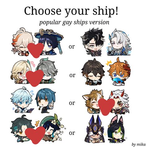 Choose your ship, gay version! Genshin Impact | HoYoLAB