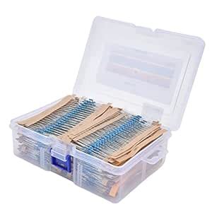 NEE Alloy Film Resistor Resistance, Resistors Assortment Kit 1Ω~1MΩ ...