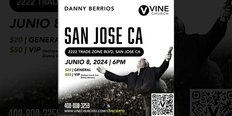 Concierto Con Danny Berrios, Vine Church, San Jose, 8 June 2024 | AllEvents