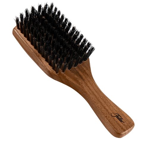 Wood Club Hairbrush W/Natural Boars Hair Bristles Unique Pattern - Hair ...