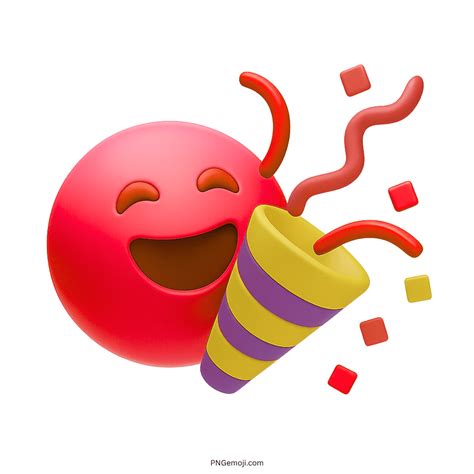 Party Popper Emoji Multicolour 3D PNG, ClipArt Collection » Download ...