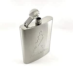 Rahs Hip Flask Silver Stainless Steel Beverage Holder 8oz. 230ml ...