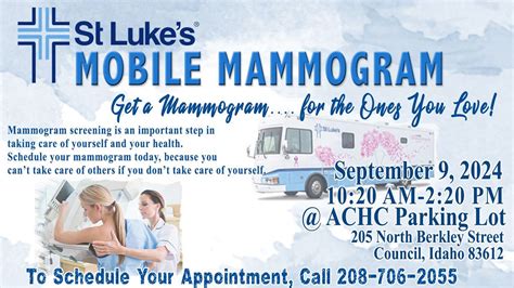 St. Lukes Mobile Mammogram, 205 N Berkley St, Council, ID, United ...