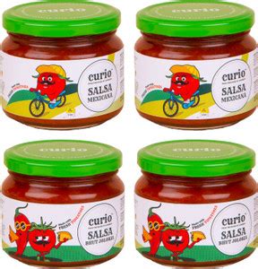 Curio Party Pack (2 Salsa Mexicana & 2 Salsa Bhut Jolokia) Sauce & Dip ...